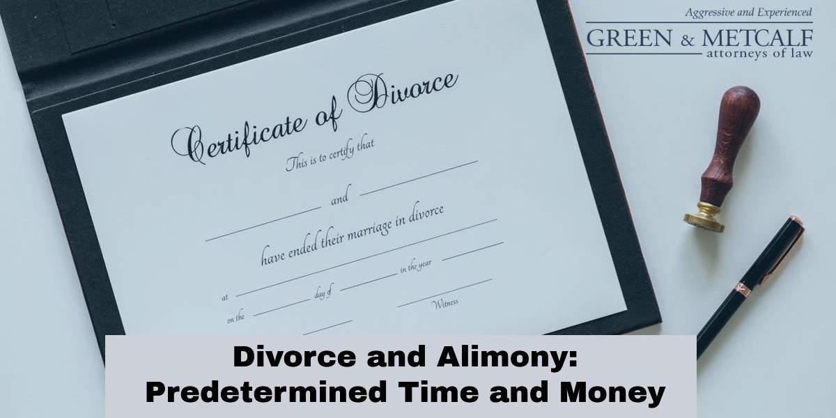 Divorce and Alimony:  Predetermined Time and Money